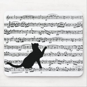 Schwarze Katze Mousepad