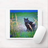 Schwarze Katze Mousepad (Mit Mouse)