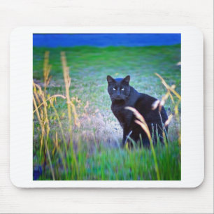 Schwarze Katze Mousepad