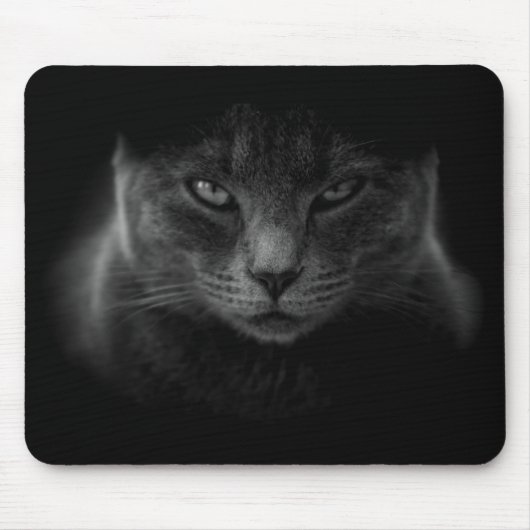 Schwarze Katze Mousepad (Vorne)