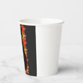 Schwarze Katze, Muster der Herbstblätter, Hallowee Pappbecher (Links)