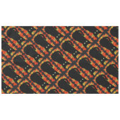 Schwarze Katze, Muster der Herbstblätter, Hallowee Tischdecke (Vorderseite (Horizontal))