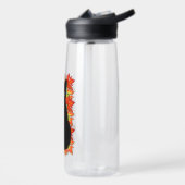 Schwarze Katze, Muster der Herbstblätter, Hallowee Trinkflasche (Links)