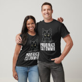 Schwarze Katze Mutter Schwarzes Kätzchen Vater T-Shirt (Unisex)