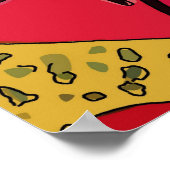 Schwarze Katze nach Tabelle, DANKE Poster (Ecke)