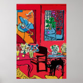 Schwarze Katze nach Tabelle Poster (Vorne)