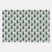 Schwarze Katze nahtlos Geschenkpapier Set (Vorderseite)