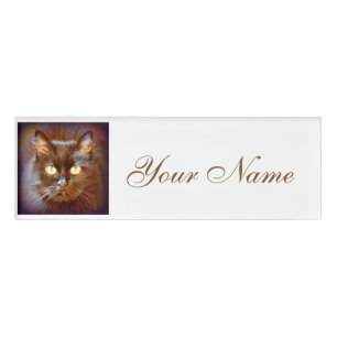 schwarze Katze Namenschild