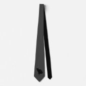 Schwarze Katze | Neck Tie | Kohle und Schwarz Krawatte (Vorderseite)