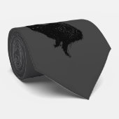 Schwarze Katze | Neck Tie | Kohle und Schwarz Krawatte (Gerollt)