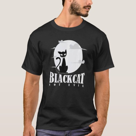 Schwarze Katze nicht böse T-Shirt (Vorderseite)