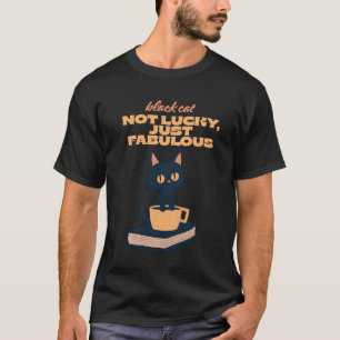 Schwarze Katze - nicht glücklich, nur üppiges T-Sh T-Shirt