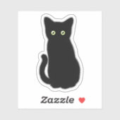 Schwarze Katze, niedliches Kätzchen, spoktacular S Aufkleber (Blatt)