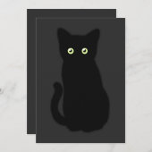 Schwarze Katze, niedliches Kätzchen, spoktacular S Einladung (Vorne/Hinten)