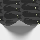 Schwarze Katze, niedliches Kätzchen, spoktacular S Geschenkpapier (Ecke)