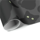 Schwarze Katze, niedliches Kätzchen, spoktacular S Geschenkpapier (Rolleneckpunkt)