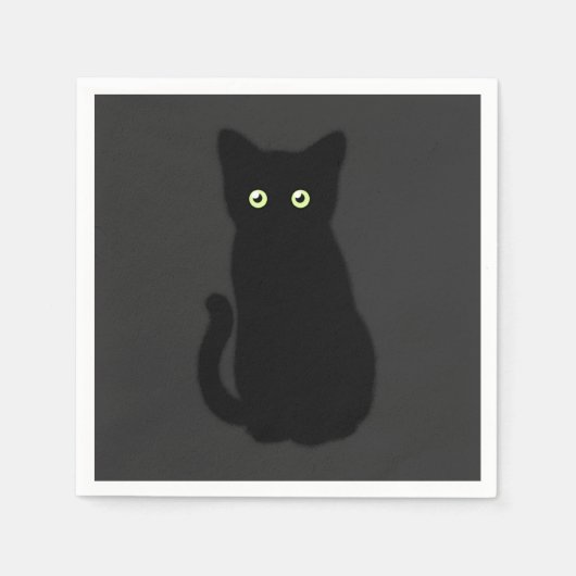 Schwarze Katze, niedliches Kätzchen, spoktacular S Serviette (Vorderseite)