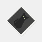 Schwarze Katze, niedliches Kätzchen, spoktacular S Serviette (Ecke)