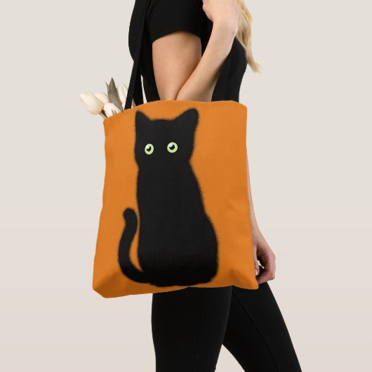 Schwarze Katze, niedliches Kätzchen, spoktacular S Tasche (Von Nahem)