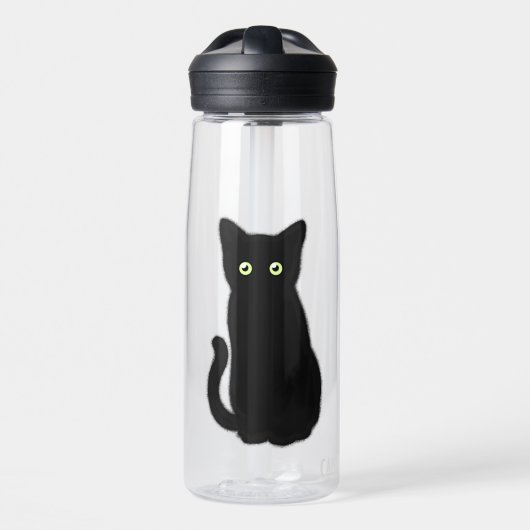 Schwarze Katze, niedliches Kätzchen, spoktacular S Trinkflasche (Vorne)