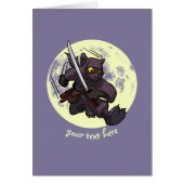Schwarze Katze Ninja Katana Schwerter, die (Vorne)