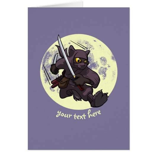 Schwarze Katze Ninja Katana Schwerter, die (Vorne)