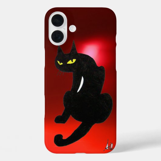 SCHWARZE KATZE NINJA ruby rot Case-Mate iPhone Hülle (Rückseite)