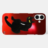 SCHWARZE KATZE NINJA ruby rot Case-Mate iPhone Hülle (Rückseite (Horizontal))