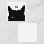 Schwarze Katze-Notecard (Blank Card) Mitteilungskarte (Vorne/Hinten)