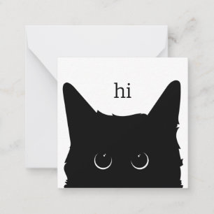 Schwarze Katze-Notecard (Blank Card) Mitteilungskarte