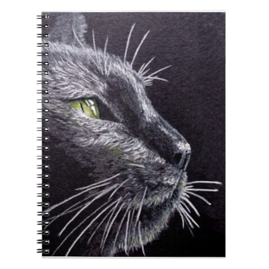 Schwarze Katze Notizblock (Vorderseite)