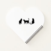 Schwarze Katze Notizblock (Rückseite)