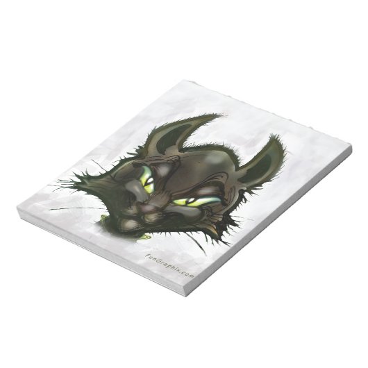 Schwarze Katze Notizblock (Rotiert)