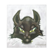 Schwarze Katze Notizblock (Vorderseite)