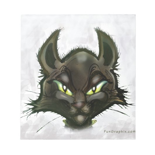 Schwarze Katze Notizblock (Vorderseite)