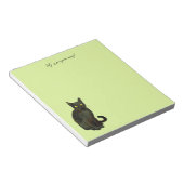 Schwarze Katze Notizblock (angewinkelt)