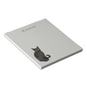 Schwarze Katze Notizblock (angewinkelt)