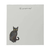 Schwarze Katze Notizblock (Vorderseite)