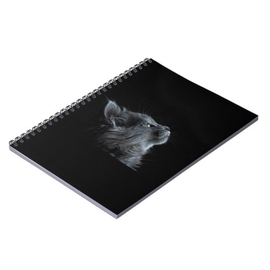 Schwarze Katze Notizblock (Linke Seite)