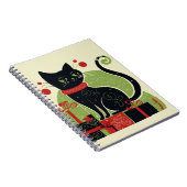 Schwarze Katze Notizblock (Rechte Seite)