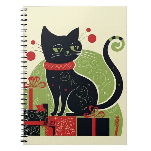 Schwarze Katze Notizblock (Vorderseite)