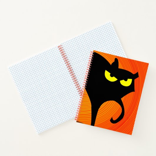 Schwarze Katze Notizblock (Innenseite)