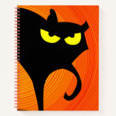 Schwarze Katze Notizblock (Vorderseite)
