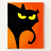 Schwarze Katze Notizblock (Rückseite)