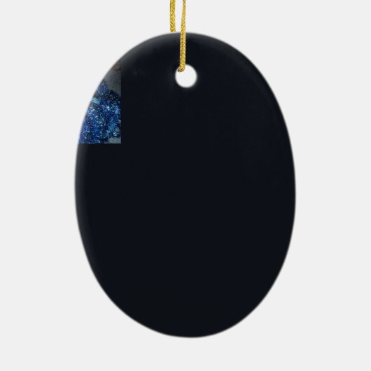 SCHWARZE KATZE, NUR CHRISTMAS Zierdekoration Keramik Ornament (Hinten)