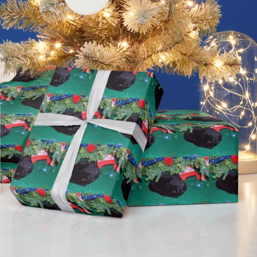 SCHWARZE KATZE, NUR WEIHNACHTEN    GESCHENKPAPIER (Feiertage)