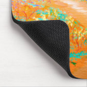 Schwarze Katze Orange Tabby-Katze Wald Mousepad (Ecke)