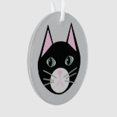 Schwarze Katze Ornament (Vorderseite)