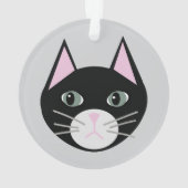 Schwarze Katze Ornament (Rückseite)