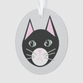 Schwarze Katze Ornament (Vorderseite)